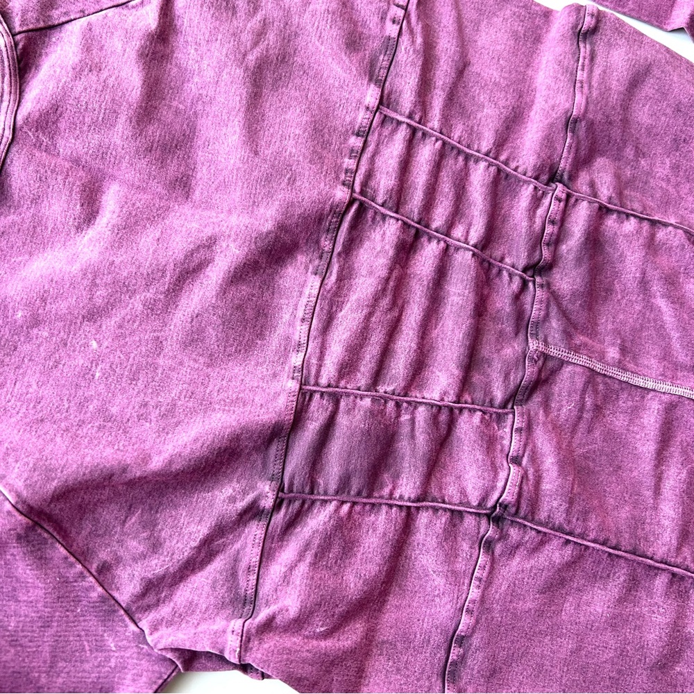 🍂NEW Free People Movement Good Karma Long Sleeve Onesie. Purple Acid Wash. M/L - Picture 10 of 16